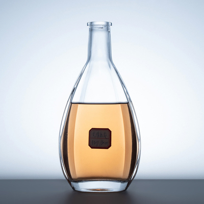 375ml 500ml 700ml 750ml 1000ml Стеклянный Ликер Виски Водка Спиртная бутылка с крышкой Гуала
