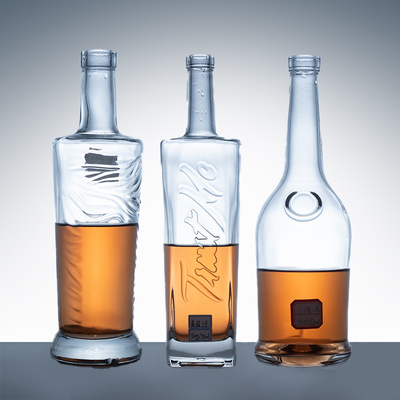 375ml 500ml 700ml 750ml 1000ml Жин Виски Стеклянные бутылки для экрановой печати водки
