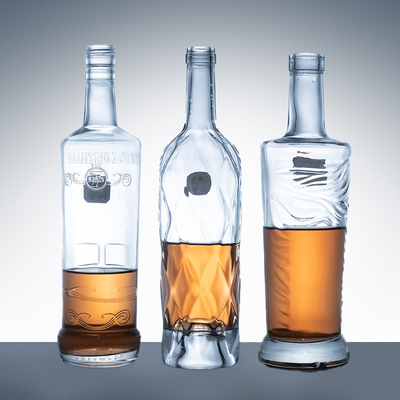 375ml 500ml 700ml 750ml 1000ml Жин Виски Стеклянные бутылки для экрановой печати водки