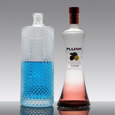 375ml 500ml 700ml 750ml 1000ml Жин Виски Стеклянные бутылки для экрановой печати водки