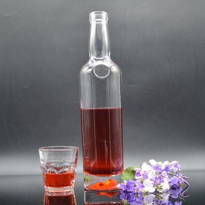 Приемлемые OEM/ODM 750 мл прозрачные стеклянные бутылки с винным материалом Super Flint Glass