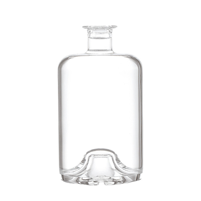 375ml/700ml/750ml Чистая черная краска Пустая стеклянная бутылка для льда Ликерный спирт Водка Ром Джин