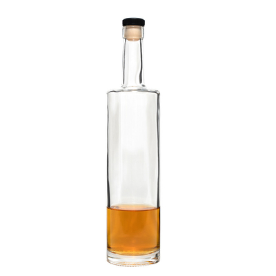 375ml/700ml/750ml Чистая черная краска Пустая стеклянная бутылка для льда Ликерный спирт Водка Ром Джин