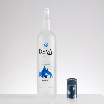 Чистый 375ml 500ml 700ml 750ml Custom Frosted Printing Spray Коньяк Виски Ликер Водка Бутылка с крышкой