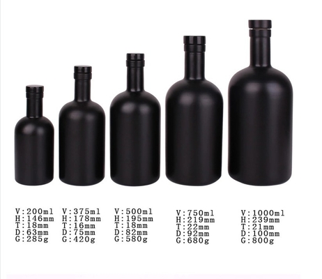 Super Flint Glass 1L бутылка для джина рома и виски спиртных напитков с водой бесплатное пробы