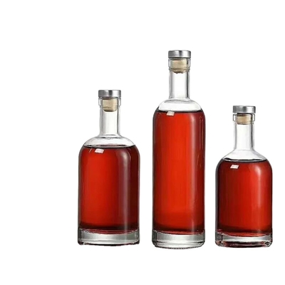 OEM Logo Decal На складе 1000ml 750ml 500ml бутылки с алкоголем Водка Стеклянная бутылка с пробкой