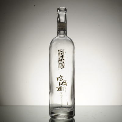Декальная обработка поверхности Custom Giant 750ml 1000ml Пустой пивоварный джин ром декантер Алкоголь Ликер сливовый вино стеклянная бутылка