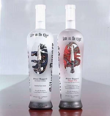 Кристально белая стеклянная бутылка XO/Brandy/Whisky/Vodka с подшипником на поверхности