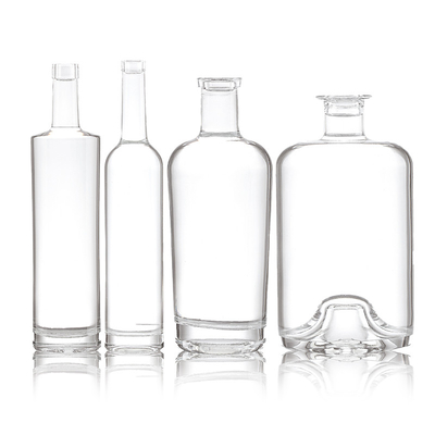 Супер-Флинт стеклянный материал на заказ 375ml 500ml 750ml Фансификация бутылки с алкоголем Производители