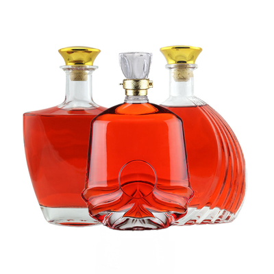 Супер-Флинт стеклянный материал на заказ 375ml 500ml 750ml Фансификация бутылки с алкоголем Производители