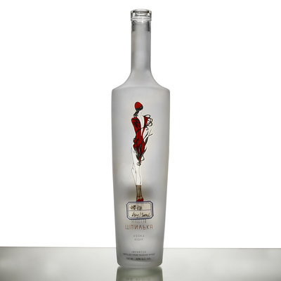 Декальная поверхность и пробковый уплотнитель типа 375Ml 500Ml 700Ml 750Ml 70Cl Стеклянные бутылки