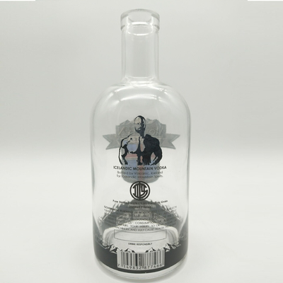 Стеклянный воротник 750 мл Super Flint Rum пустая бутылка для перевозки напитков