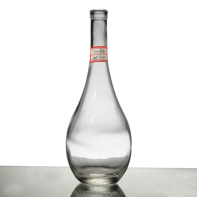 500ml 700ml 750ml Круглая пустая стеклянная бутылка с пробкой из стеклянного материала Super Flint