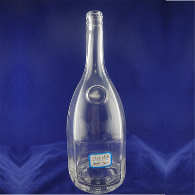 Бесплатный образец 500 ml 750 ml Стеклянная круглая бутылка с пробкой
