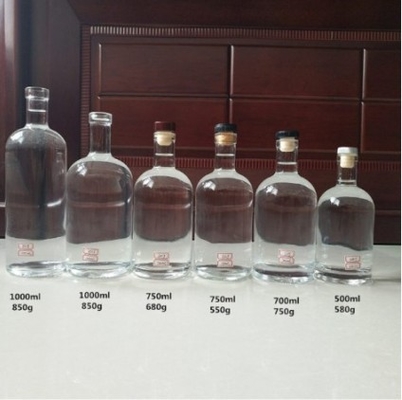 Приемлемо OEM/ODM 200ml 375ml 500ml 700ml 750ml 1000ml Виски Джин Стеклянная бутылка