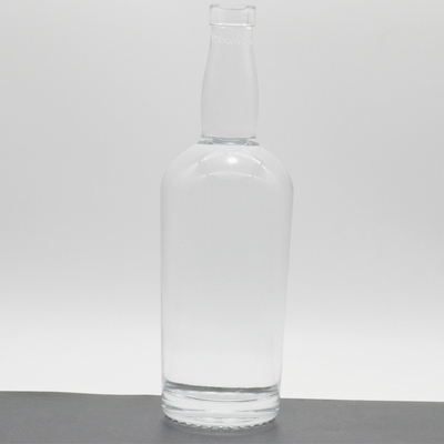 Super Flint Glass Whiskey Rum Gin Бутылки с индивидуальным рельефным резным дизайном и деревянной крышкой