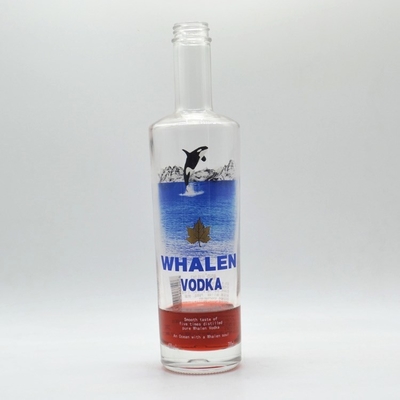 Super Flint Glass Whiskey Rum Gin Бутылки с индивидуальным рельефным резным дизайном и деревянной крышкой