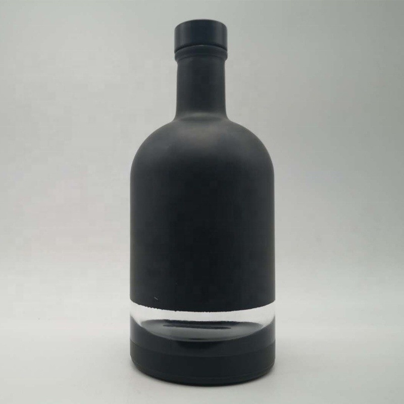 Бутылка для напитков из 750 мл Super Flint Glass в мато-черно-белом цвете с настраиваемой маркировкой