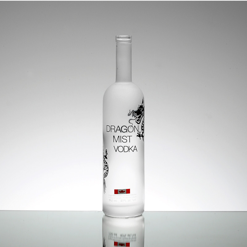 375ml 700ml 750ml Водка Виски Ликер Стеклянная бутылка с индивидуальным дизайном и поверхностью мороза