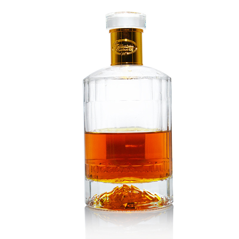 500ml 700ml 75cl Super Flint Whiskey Стеклянная бутылка с кристально белым материалом в CIF