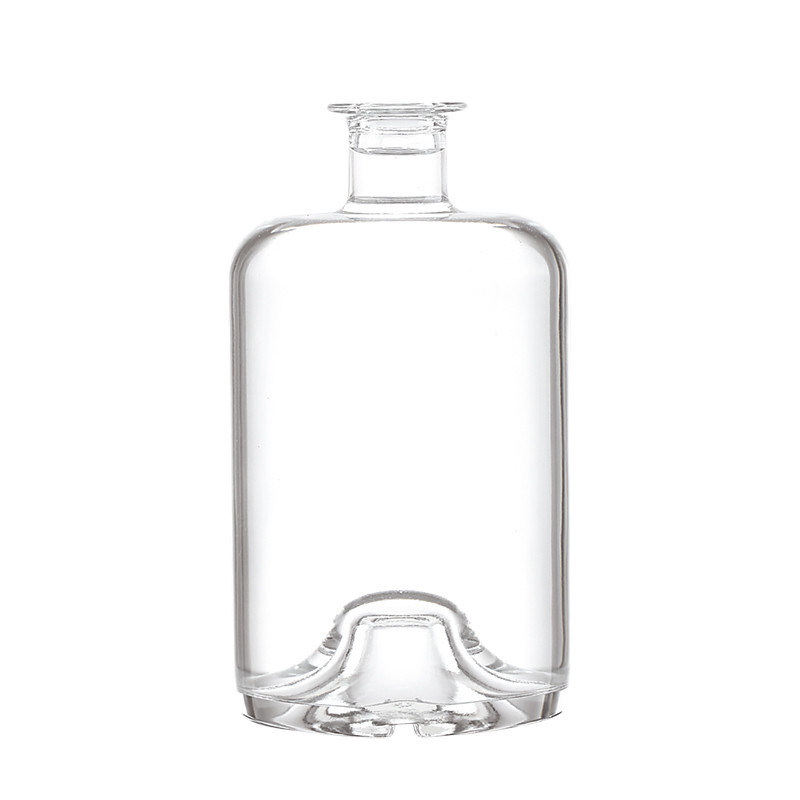 375ml/700ml/750ml Чистая черная краска Пустая стеклянная бутылка для льда Ликерный спирт Водка Ром Джин