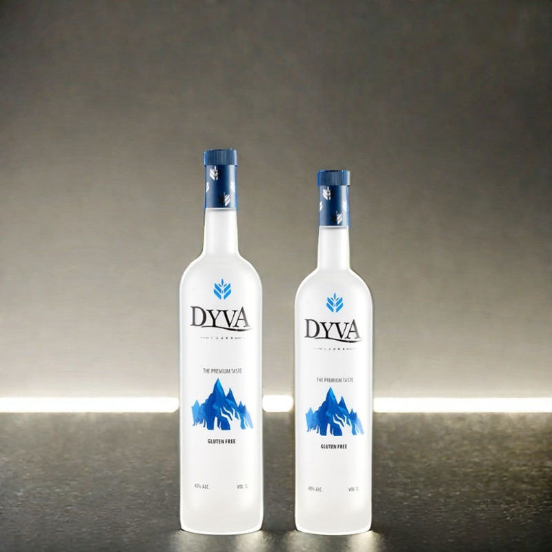 Чистый 375ml 500ml 700ml 750ml Custom Frosted Printing Spray Коньяк Виски Ликер Водка Бутылка с крышкой