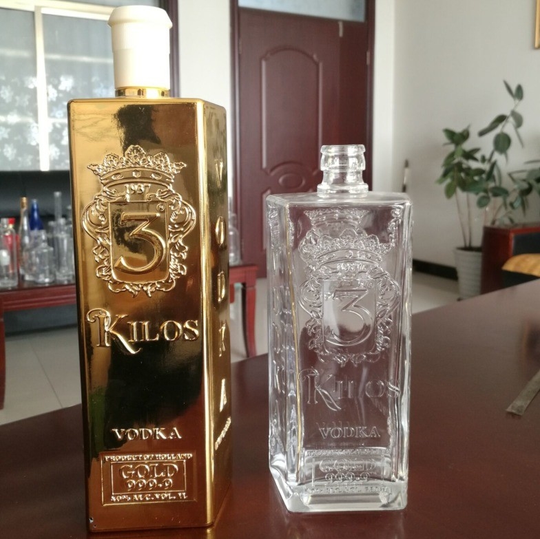 Настройки Clear Flint 500ml квадратные стеклянные бутылки для алкоголя