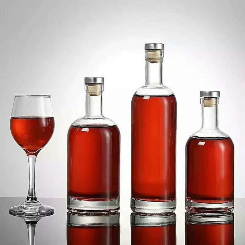 Кристально белая стеклянная бутылка XO/Brandy/Whisky/Vodka с подшипником на поверхности