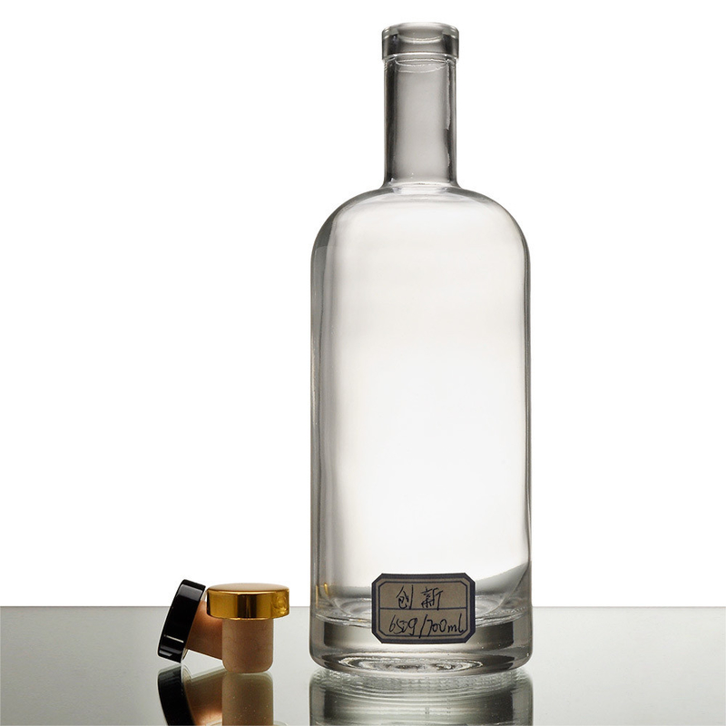 Логотип приемлемый Super Flint Glass 700ml 750ml бутылка с алкоголем для виски