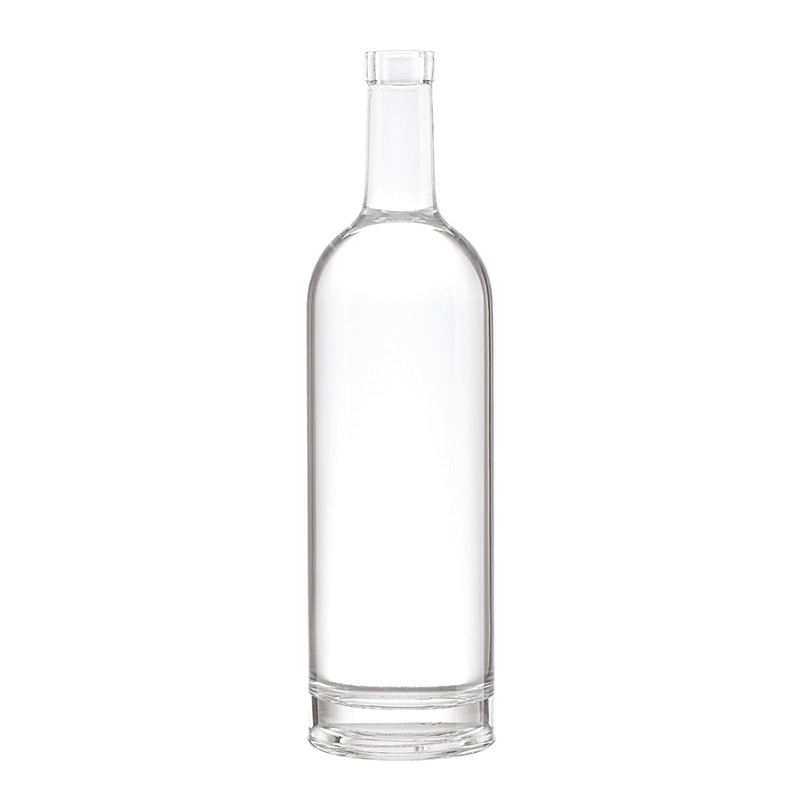 Запечатанная пробковая крышка Ruisheng 200ml 500ml 750ml 1000ml Прозрачная круглая стеклянная бутылка водки